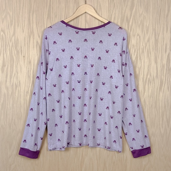 Disney Character Cozy Purple Minnie Mouse Pajama Set - Picture 8 of 16